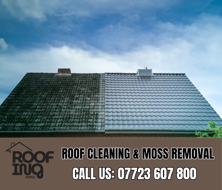 Roof cleaning and moss removal in Seaton
